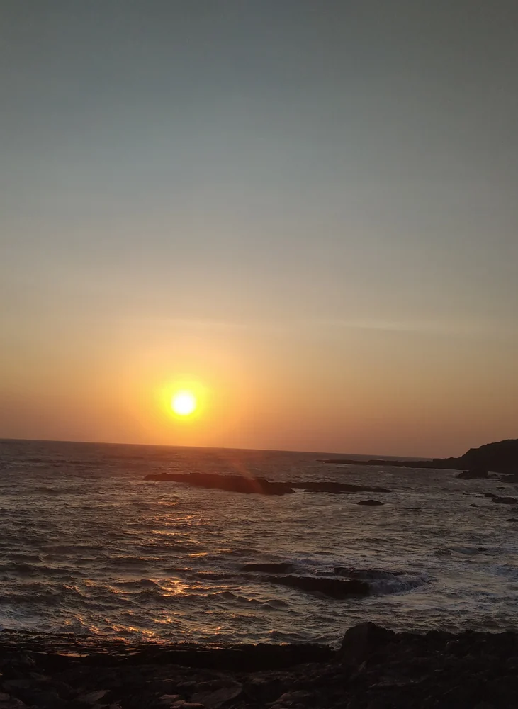Sunset over Baga Beach in Goa
