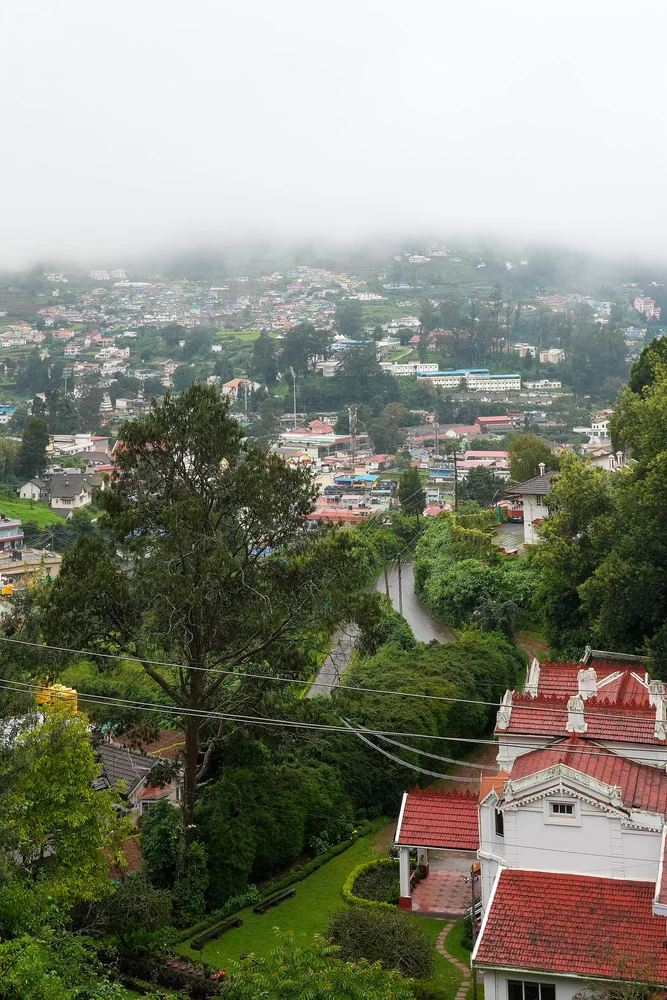 Monsoon mist over the Nilgiri hills at Ooty