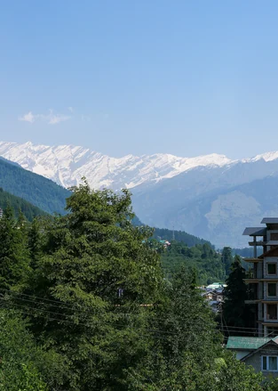 Snow on the Rohtang range above Manali
